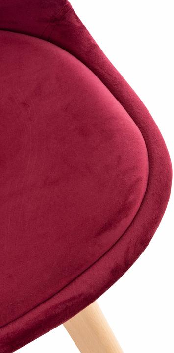 Image du produit CLP Lot de 4 chaises Linares velours bordeaux