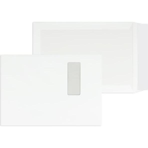 Blanke, Versandtasche + Luftpolstertasche, Versandtaschen C4 150g/qm HK Fenster Papprückwand VE=125 St. weiss (1 x)