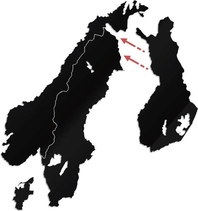 Actual product image Trenddeko Map Scandinavia (109 x 138 cm)