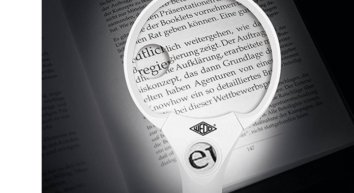 Actual product image Wedo Profile magnifier with 3 LEDs