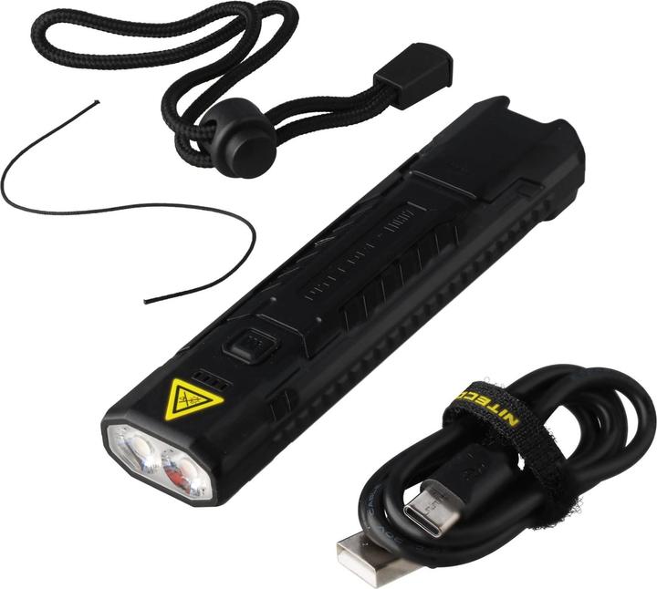 Actual product image Nitecore EDC07 – 1500 Lumen LED Taschenlampe mit MCT-Technologie, Schwarz (12 cm, 1500 lm)