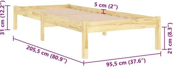 Image du produit vidaXL Bettrahmen (90 x 200 cm)