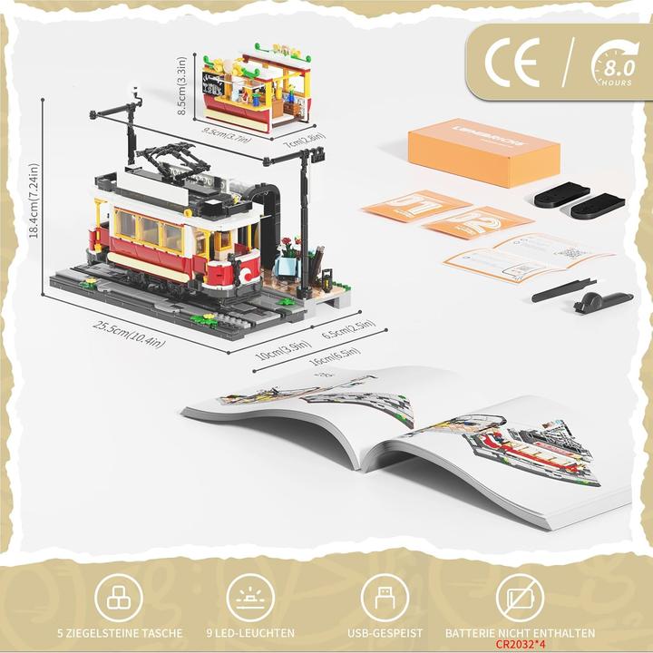 Image du produit Lumibricks Historische Strassenbahn mit Station