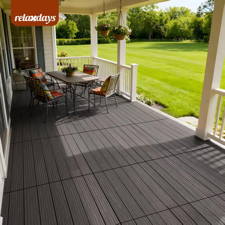 Actual product image Relaxdays WPC tiles (6x, 60 x 30 cm)