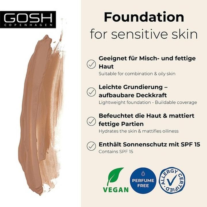Actual product image Copenhagen GOSH - Hydramatt Foundation Very Dark 016N 30 ml (016N)