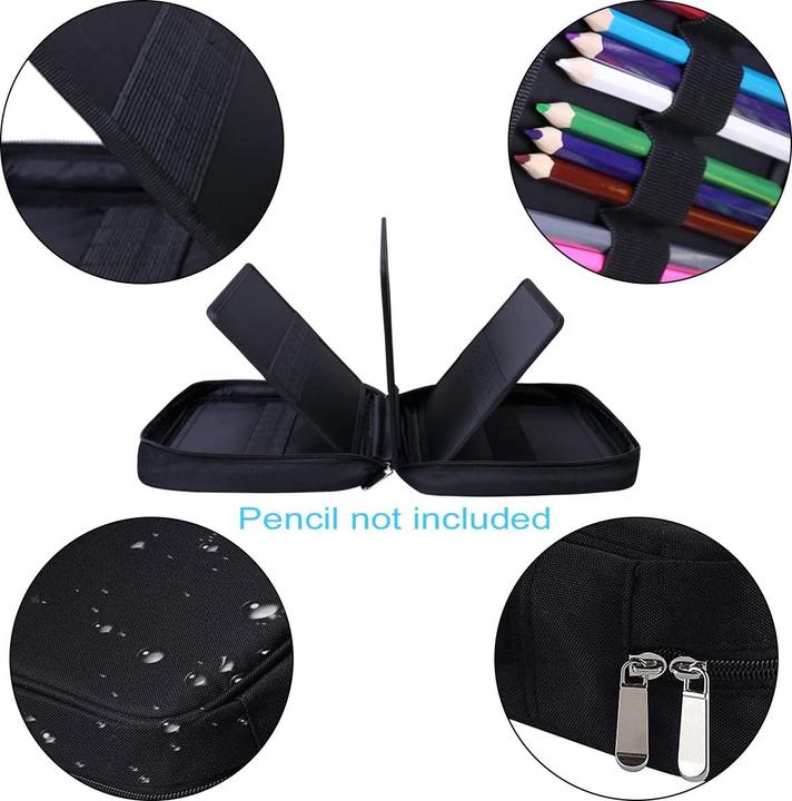 Produktbild Only-Bags.Store Grosses Federmäppchen mit 220 Fächern zur Aufbewahrung von Stiften, wasserdichtes Federmäppchen für