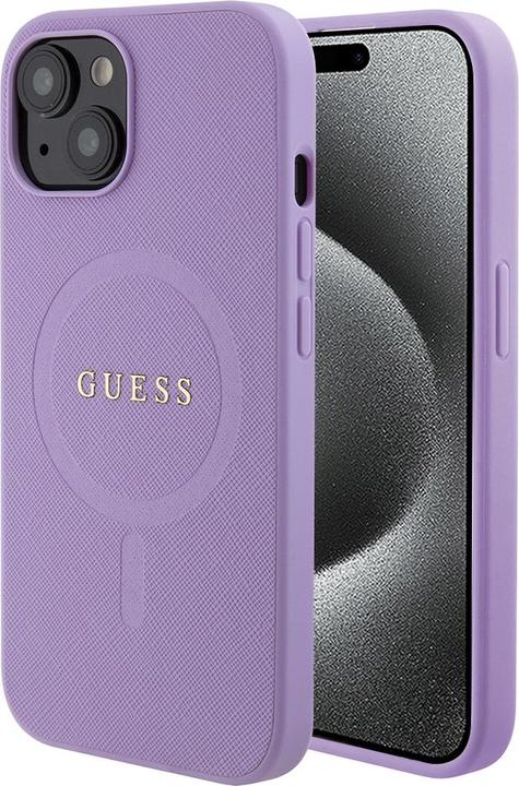 Produktbild Guess GUHMP15SPSAHMCU iPhone 15 6.1" fioletowy/purple hardcase Saffiano MagSafe (Apple iPhone 15)