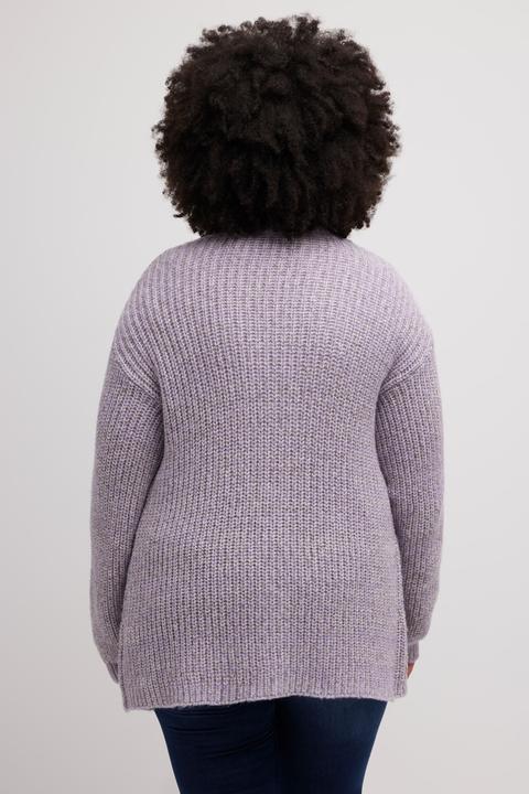 Image du produit Ulla Popken Cardigan, effet métallisé, oversize, maille côtelée (46, 48)