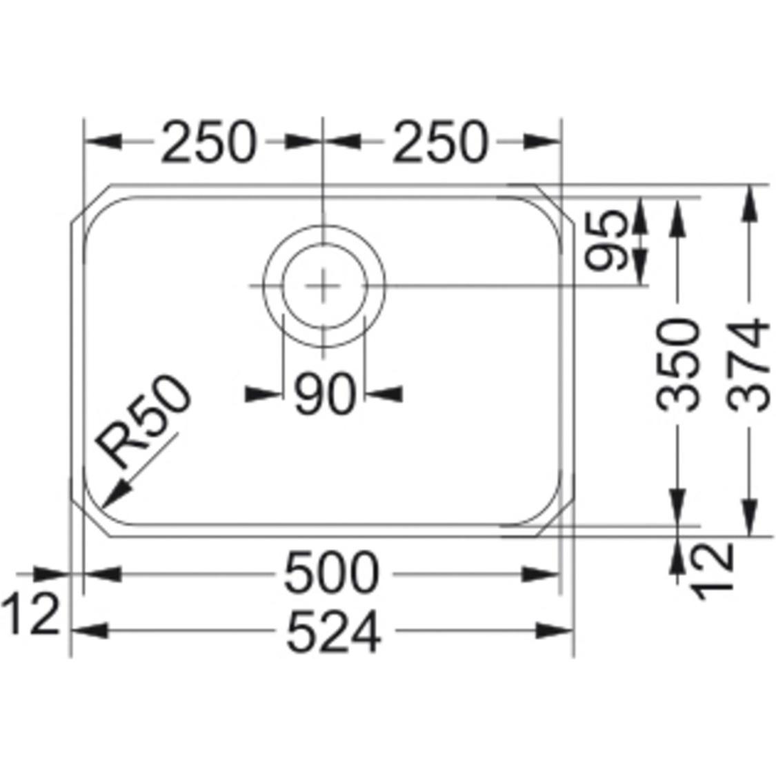 Thumbnail - Franke, Spülbecken, Edelstahlspüle Largo LAX 110-50/35 (Unterbauspüle, 37.40 cm, 52.40 cm)