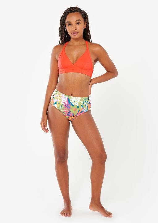 Produktbild Olaian Bikini-Hose Surfen Damen hoher Bund Romi geblümt mehrfarbig (38, 36 DD)