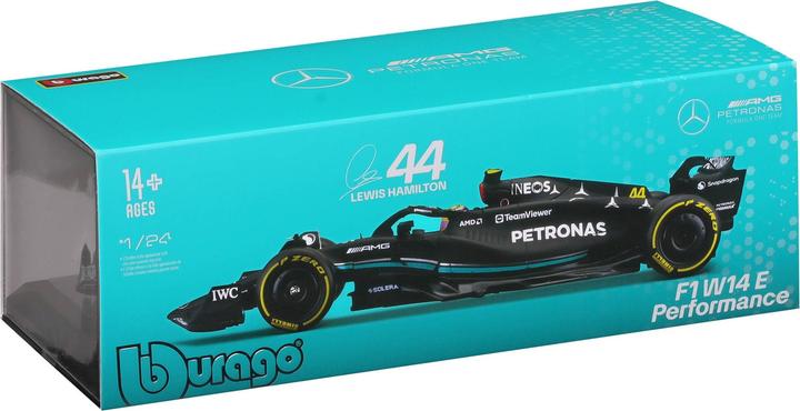 Actual product image Bburago Mercedes-AMG F1 W14 E Perf. Hamilton 2023