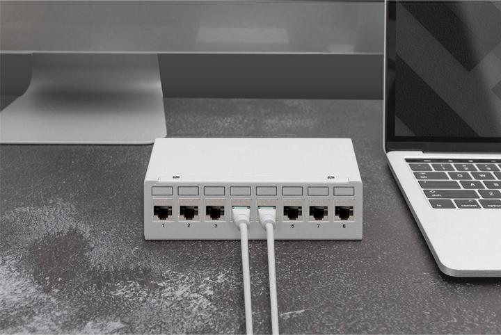Productafbeelding Digitus CAT 6A Keystone Jack, afgeschermd, 8 stuks. aansluiting zonder gereedschap (Keystone module)