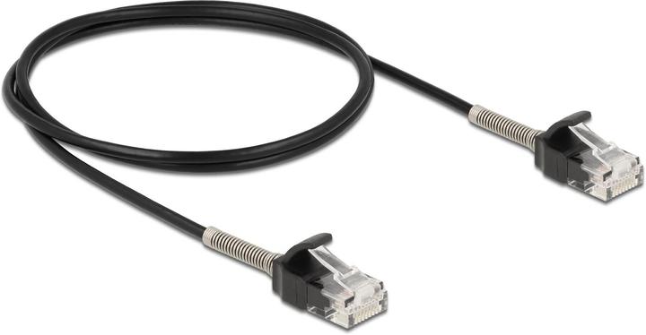 Produktbild Delock Kabel RJ45 Stecker zu RJ45 Stecker mit Knickschutz Cat.6A 1 m schwarz (U/UTP, CAT6a, 1 m)