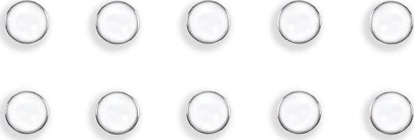 Image du produit Bi-Office Aimant argent (10x)