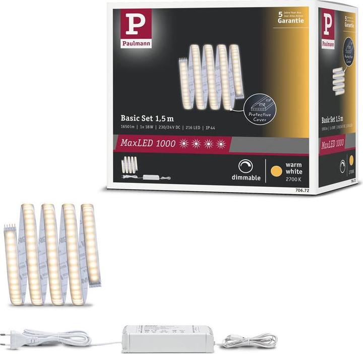 Produktbild Paulmann MaxLED 1000 Stripe Set (Warmweiss, 150 cm, Indoor)