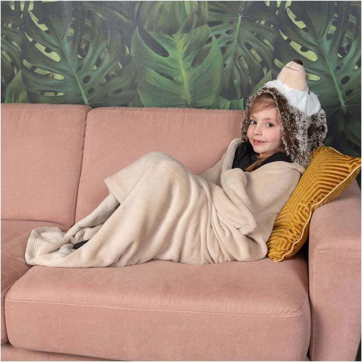 Actual product image Cozy Noxxiez Noxxiez Kuscheldecke mit Kapuze Igel, 130x100cm (130 x 100 cm)