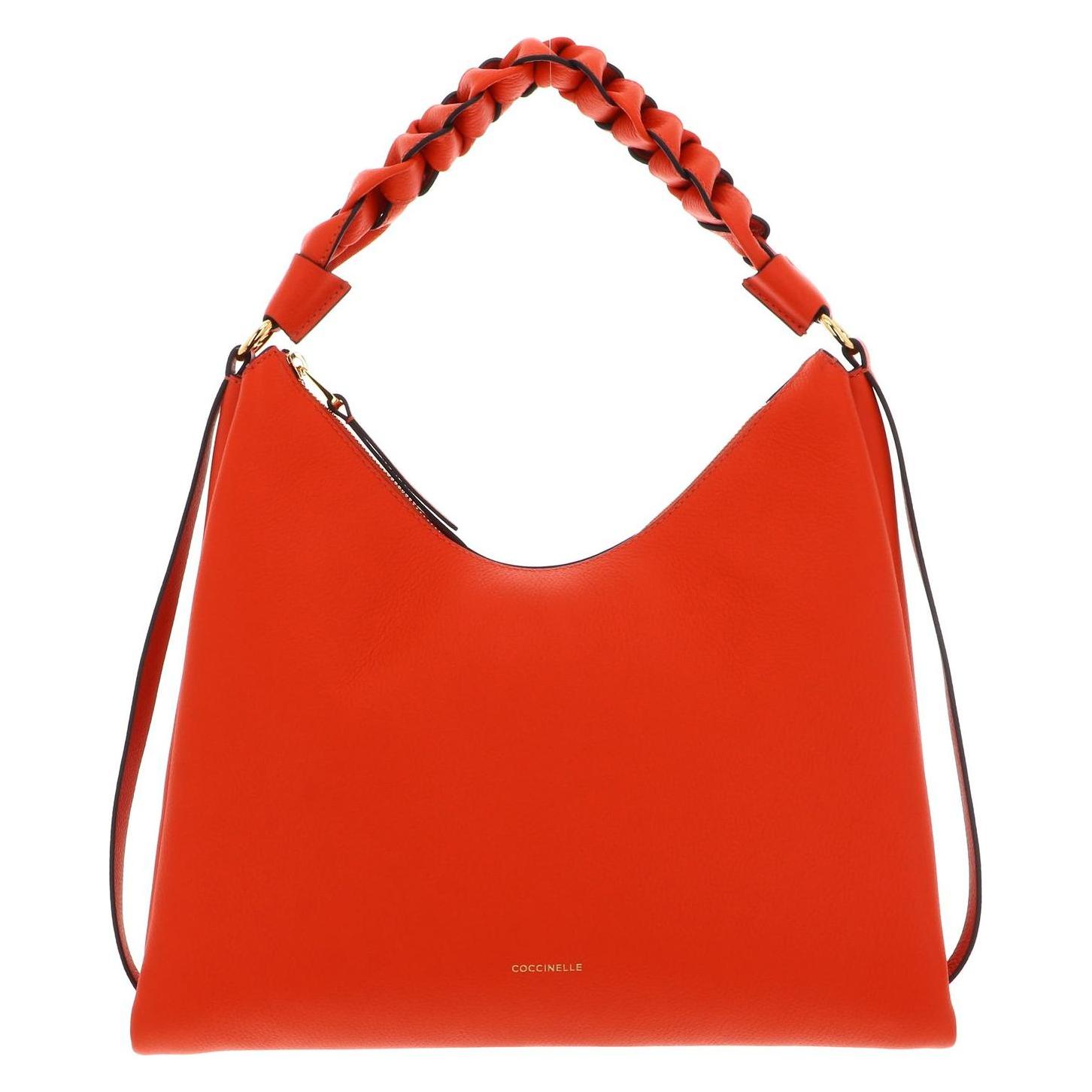Coccinelle, Damen, Handtasche, Boheme Grana Double Shoulder Bag, Orange