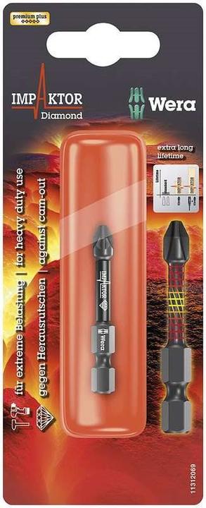 Actual product image Wera 855/4 IMP DC PZ 3 x 50 mm SB (Cross Pozidriv PZ M3)