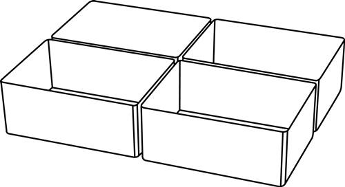 Actual product image Raaco Compartment insert 55 4xA7-1 (4 pieces)