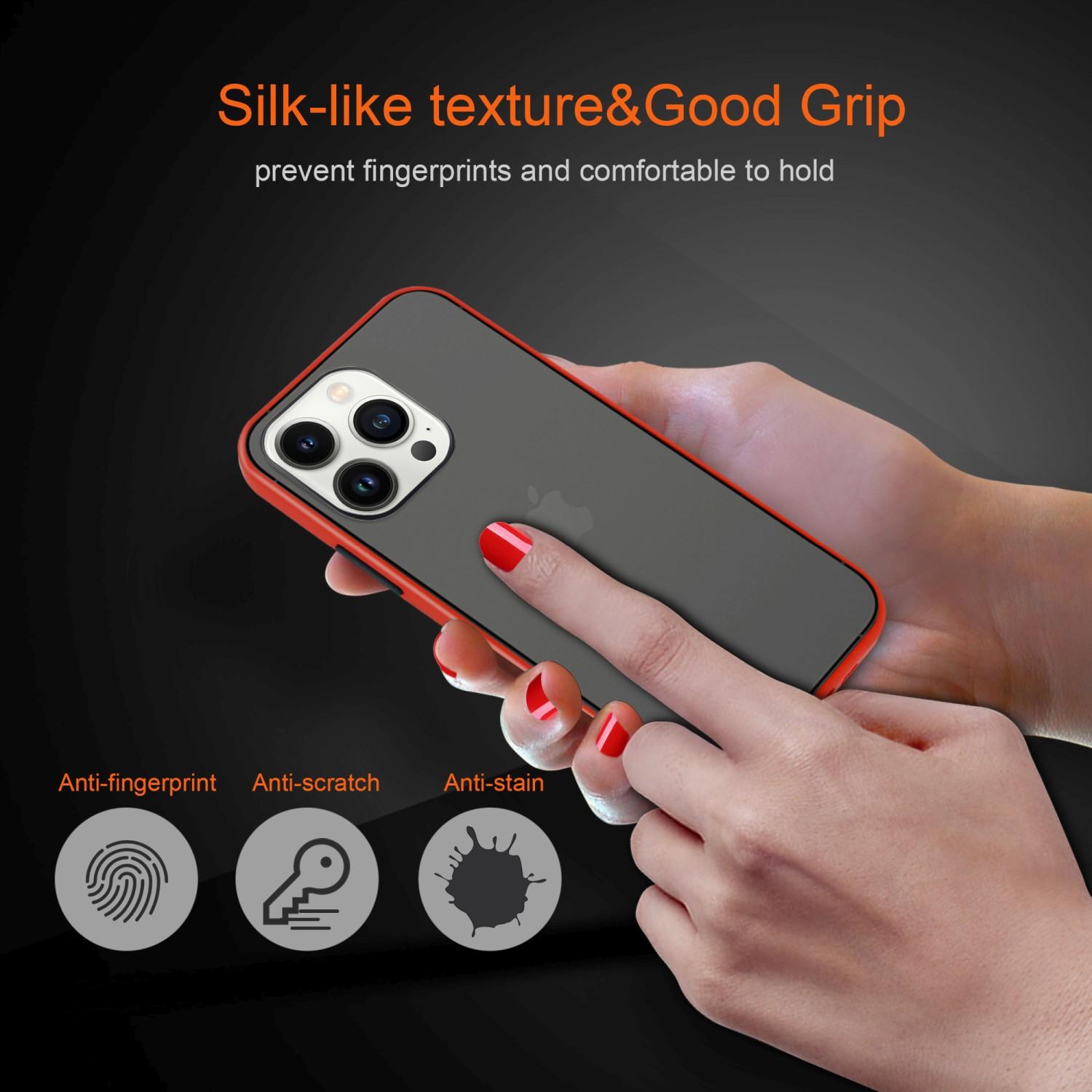Thumbnail - Cadorabo Hülle für Apple iPhone 14 PRO MAX im Hybrid Matt Style (Apple iPhone 14 Pro Max), Smartphone Hülle, Transparent