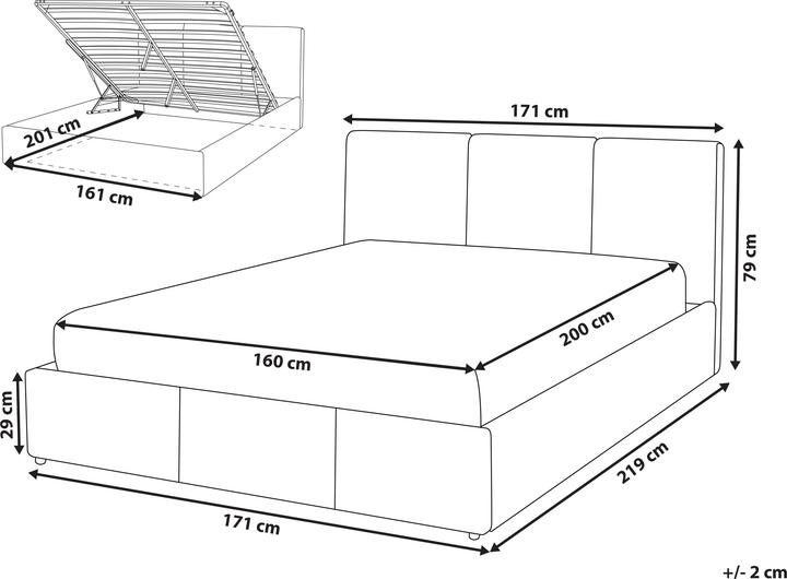 Produktbild Beliani Bousse (160 x 200 cm)
