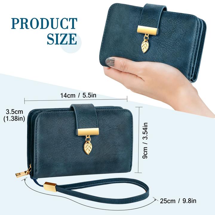 Produktbild Only-Bags.Store Ledergeldbörse Geldbörse mit vielen Fächern Brieftasche mit RFID-Schutz 18 Kartenfächer Geldbörsen