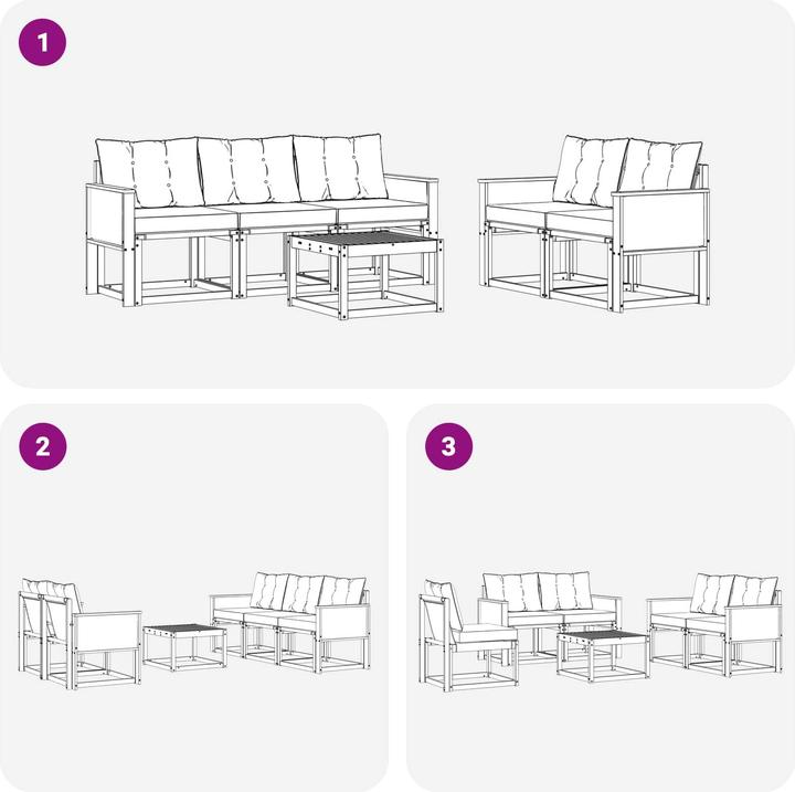 Produktbild vidaXL Outdoor-Sofa