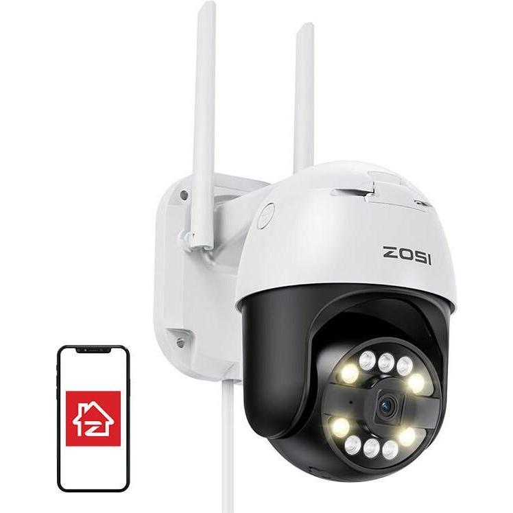 Thumbnail - Zosi IP Outdoor Camera C296 WiFi Pan Tilt 8MP Dual IP66 with 32GB microSD card (2880 x 1620 Pixels), Netzwerkkamera