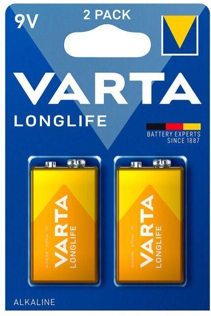 Actual product image Varta Longlife 4122 batteri - 2 x 9V - (2 pcs., 9V Block)