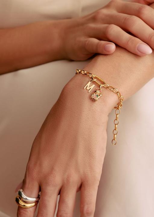 Produktbild Thomas Sabo Charm-Armband mit einem Connect Link vergoldet (17 cm, Sterling Silber)