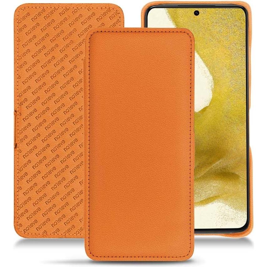 Noreve Lederschutzhülle horizontal (Samsung Galaxy S22), Smartphone Hülle, Orange