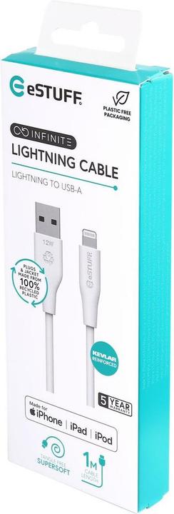 Produktbild eSTUFF 100% Recycled Super Soft TPE (1 m, USB 2.0)