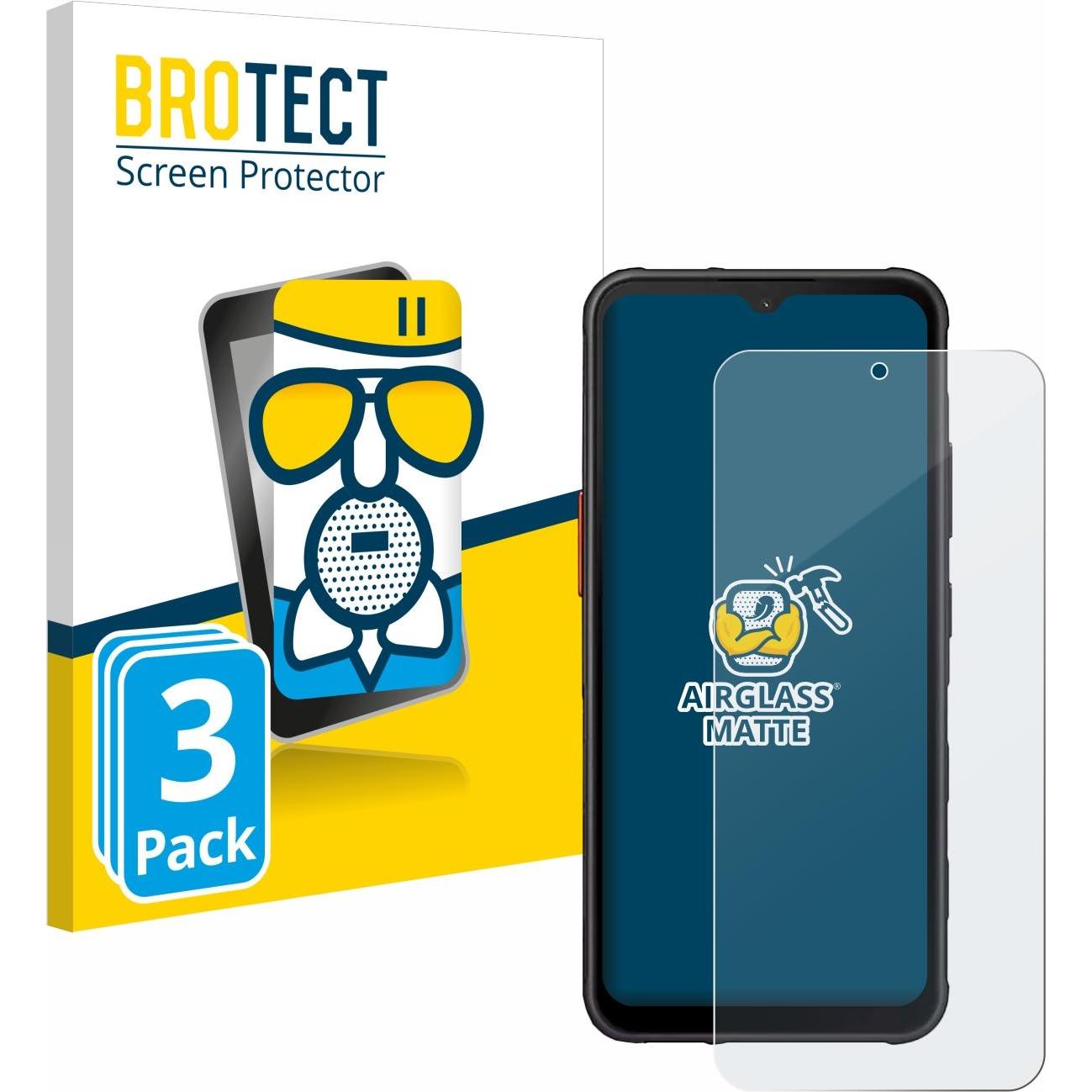BROTECT AirGlass Panzerglasfolie Matt (3 Stück, Samsung Galaxy S21), Smartphone Schutzfolie, Grau