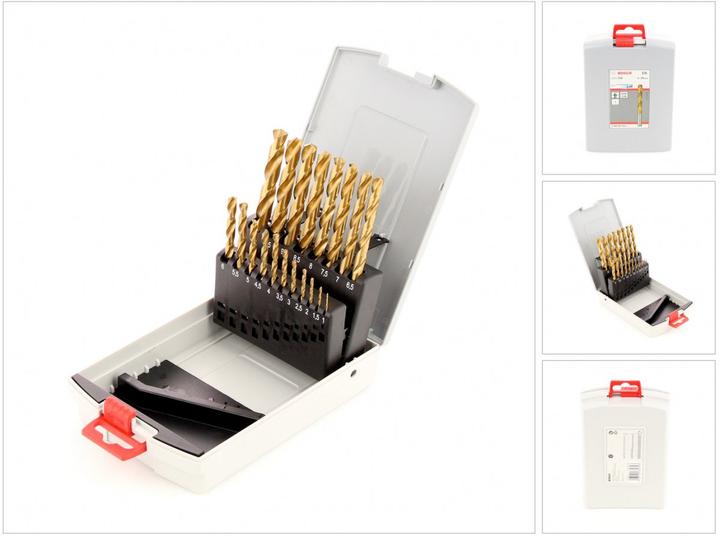 Immagine prodotto Bosch Professional Zubehör Set di punte per metallo HSS-TiN, ProBox, 19 pezzi (1 mm, 1,5 mm, 2 mm, 2,5 mm, 3 mm, 3,5 mm, 10 mm, 7 mm, 7,5 mm, 8 mm, 8,5 mm, 9 mm, 9,5 mm, 4 mm, 4,5 mm, 5 mm, 5,5 mm, 6 mm, 6,5 mm)