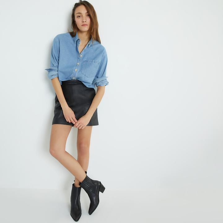 Produktbild La Redoute Collections Jeanshemd mit langen Ärmeln (48)