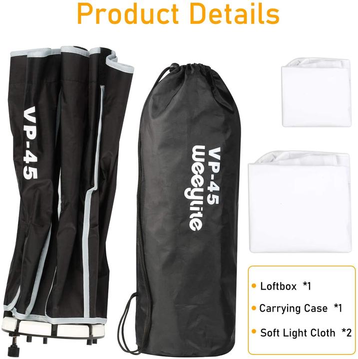 Produktbild Weeylite VP 45 Ninja / Forza softbox (Softbox)