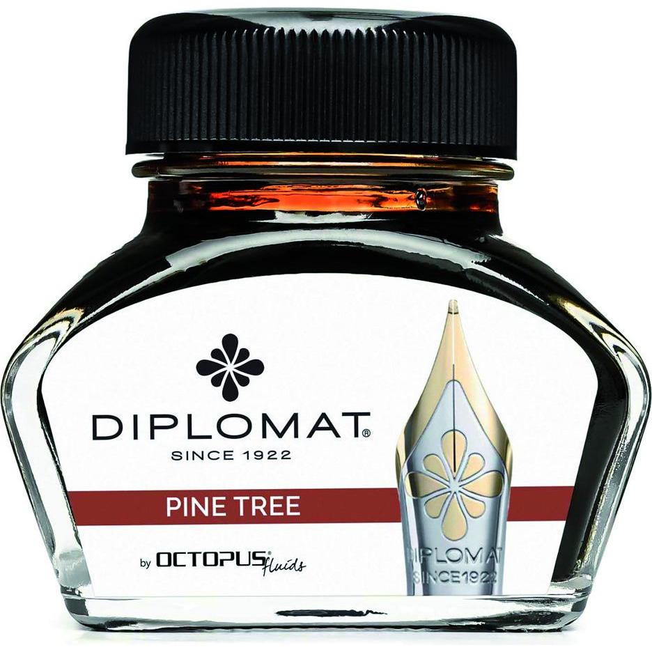 Diplomat, Ersatzpatrone, Tintenglas Pinie Braun 30ml (Nachfülleinheit)