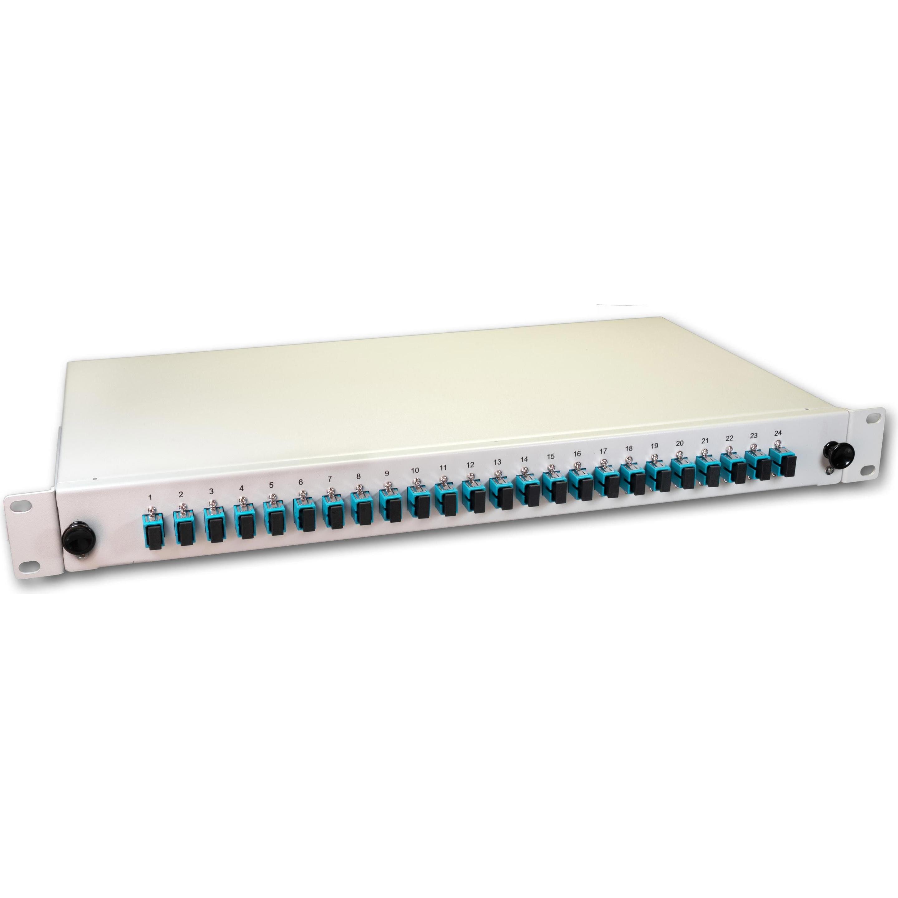 Wirewin LWL Spleissbox, 24 Fasern, 24x SC Multimode, 50/125µm OM3 Pigtail Spleissboxen (1.50 m), Netzwerkkabel