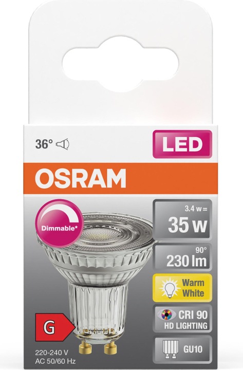 Produktbild Osram Led Superstar Par16 (GU10, 3.40 W, 230 lm, 1 x, G)