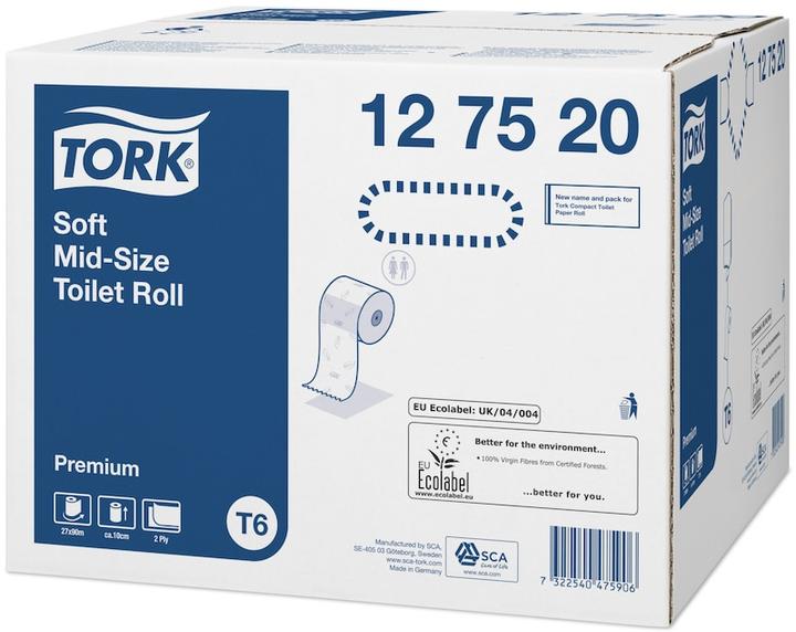 Produktbild Tork Soft Mid-size Toilet Roll 2 Ply (27 Stk.)