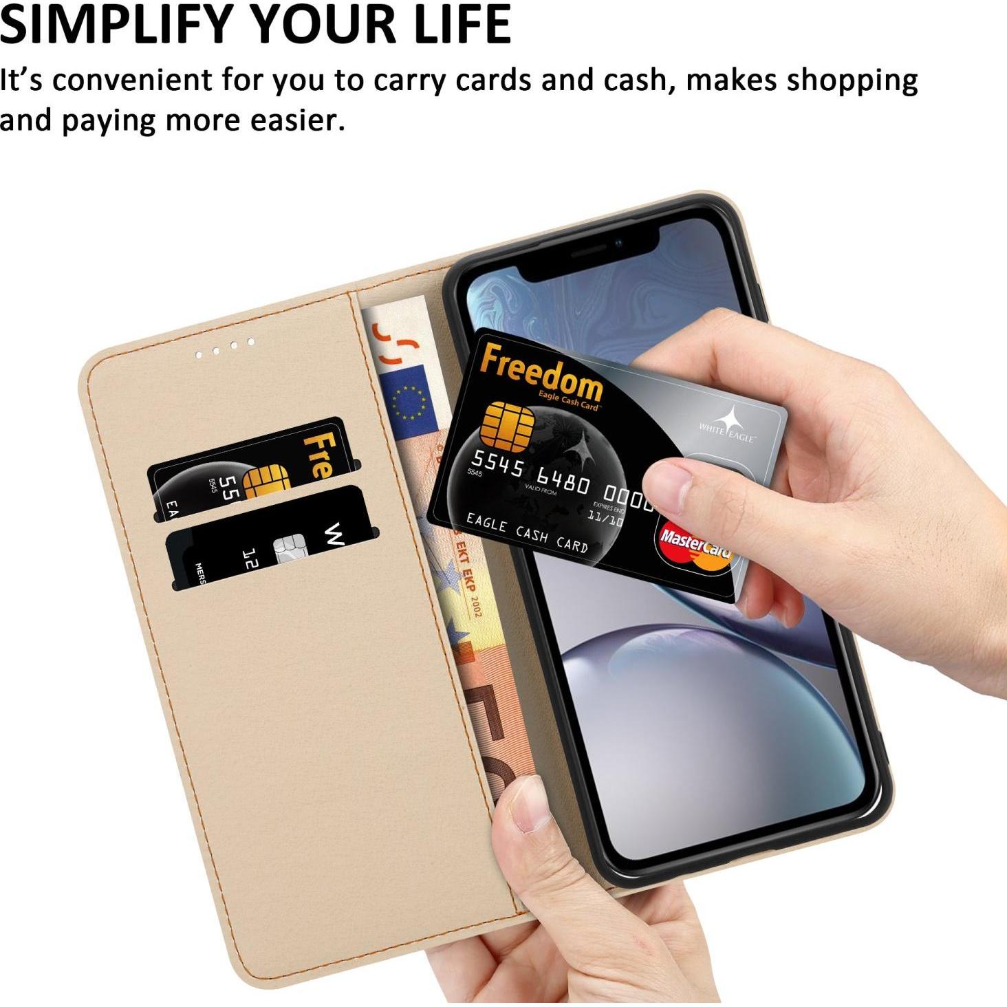 Thumbnail - Cadorabo Book Hülle mit Print (Apple iPhone XR), Smartphone Hülle, Grün
