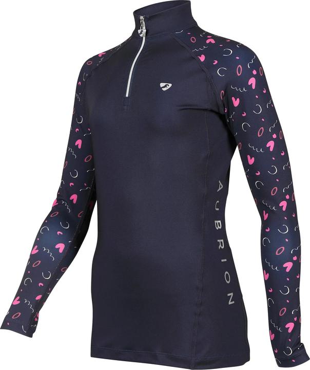 Actual product image Aubrion Girls Hyde Park Doodle Base Layer Top (128)