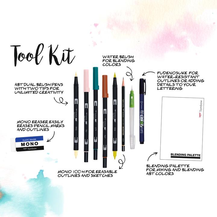 Actual product image Tombow Blended Lettering (Multicoloured, 6 x)
