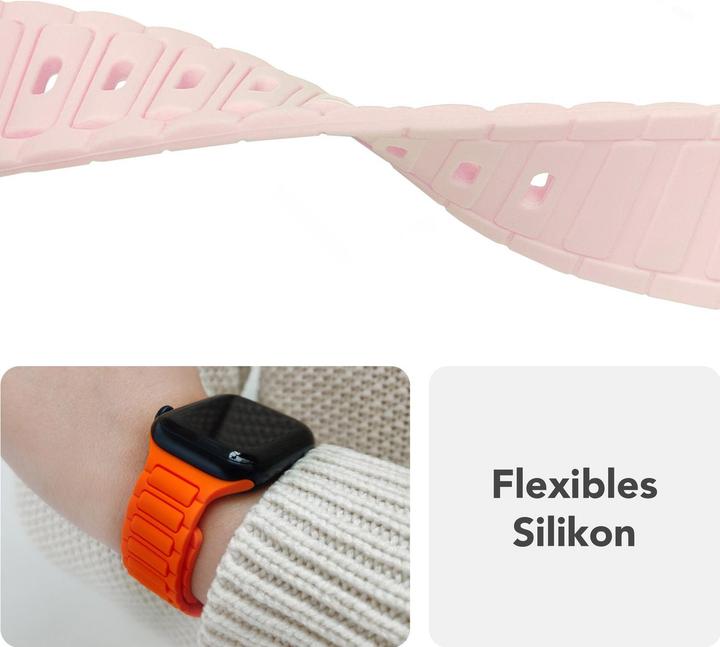Produktbild Nalia Pulse Silikon-Armband für Apple Watch, Sportarmband - Weich, Flexibel & Atmungsaktiv (38 mm, 40 mm, 41 mm, 42 mm, Silikon)