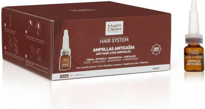 Actual product image Martiderm Anti-Hair Loss and Anti-Seborrheic Shampoo 200ml (200 ml, Liquid shampoo)