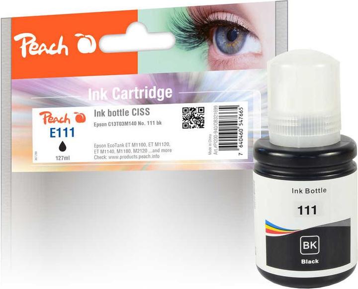 Produktbild Peach Patrone Epson CISS 111 remanufactured (BK)