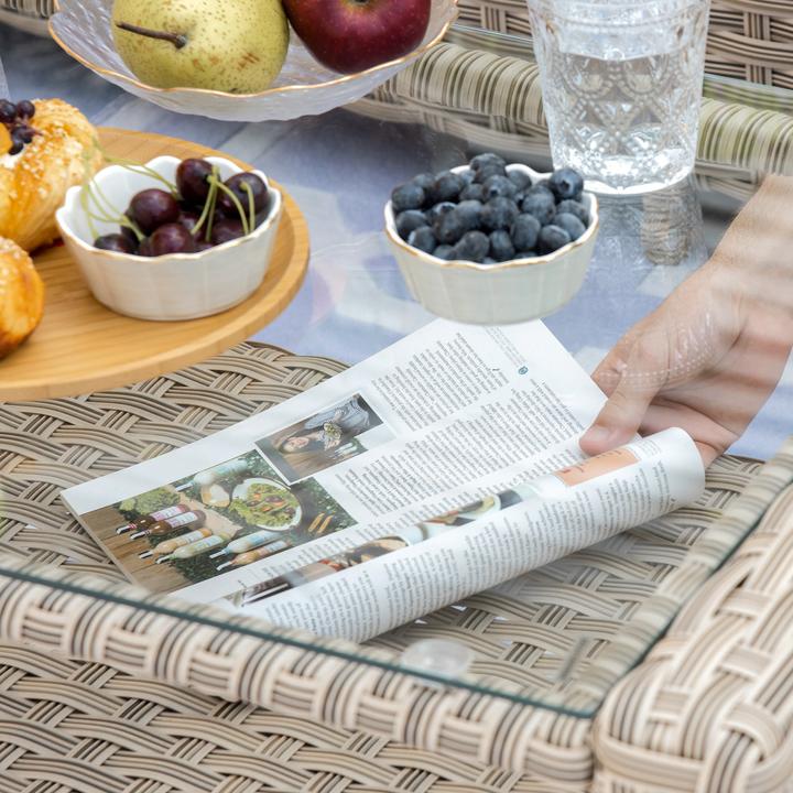 Produktbild Outsunny Polyrattan Set Gartengarnitur mit Couchtisch