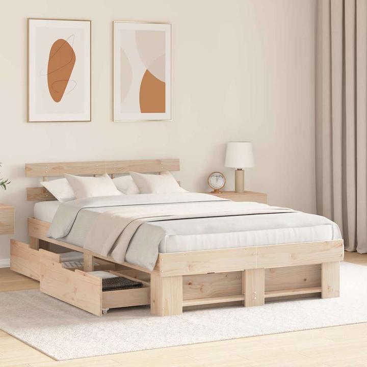 Actual product image vidaXL Bed frame with drawers (160 x 200 cm)