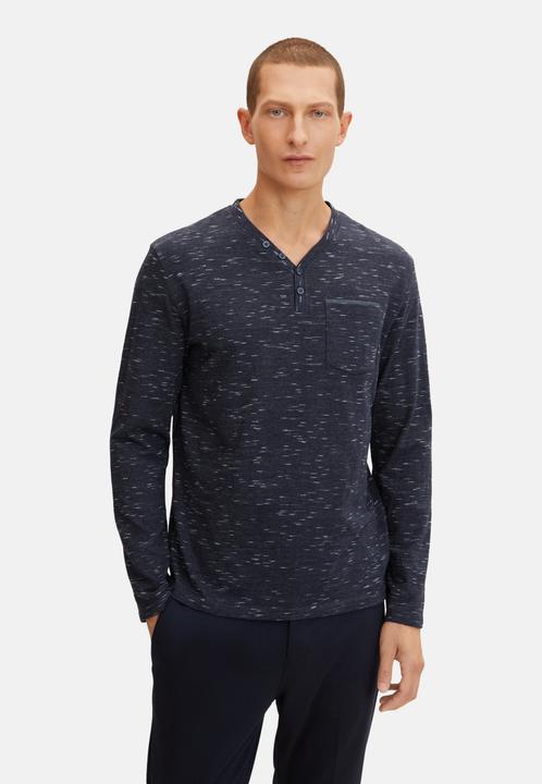 Produktbild Tom Tailor Longsleeve Langarmshirt mit Henleyausschnitt (M)