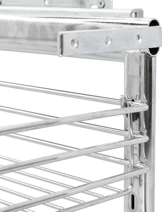 Produktbild Diverse Hardware 3-stufiger Ausziehbarer Küchen-Drahtkorb Silbern 47x35x56 cm (1 x, 47 x 35 x 56 cm)